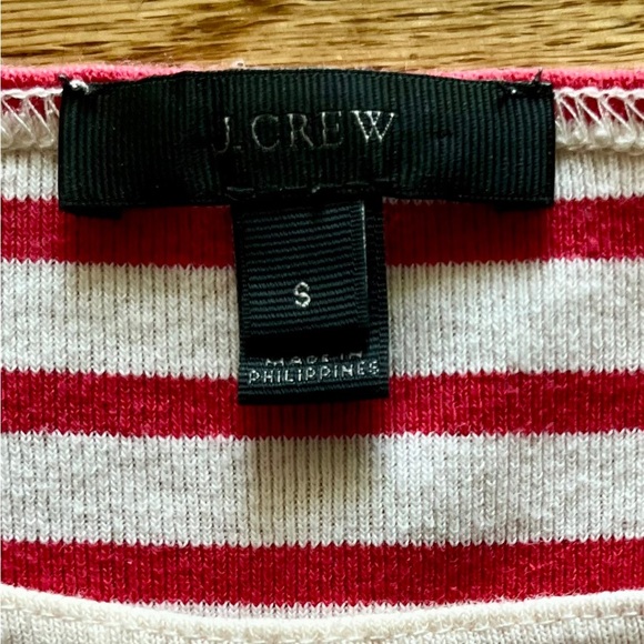 J.Crew Womens Cotton Boat Neck Striped Bell Sleeve Blouse Top Size Small - Picture 2 of 8